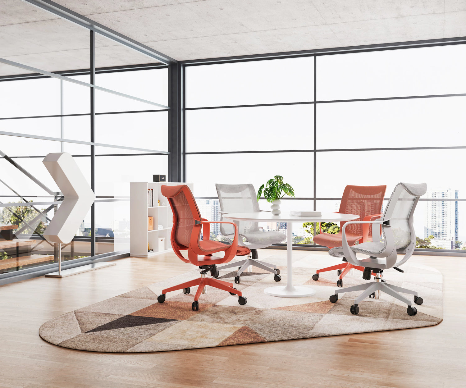 TWUxSIHOO Ergonomic Mid-back Office Chairs