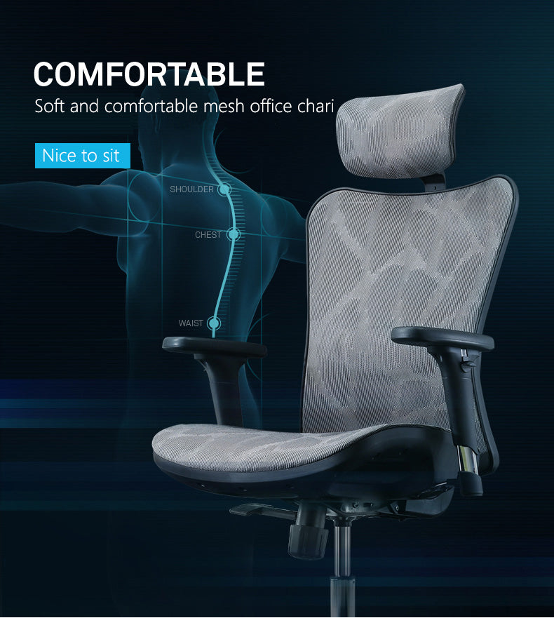 TWU PH x Sihoo Ergonomic Chair Design Benefits and Features - Breathable Mesh M57