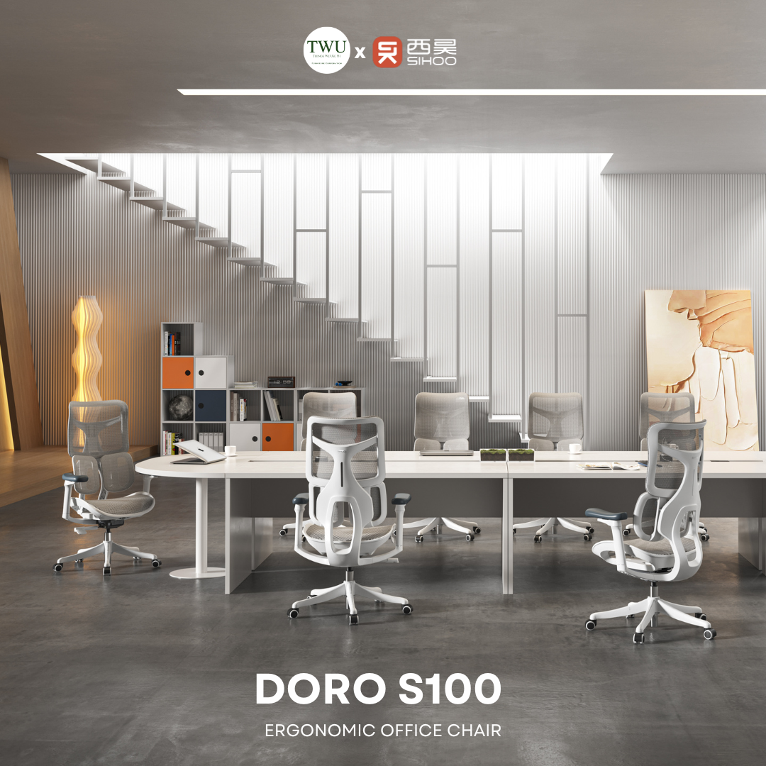 SIHOO S100 Ergonomic Office Chair with Built-in Footrest