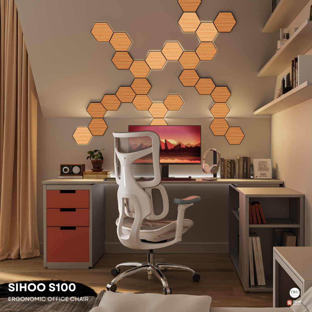 SIHOO Doro S100 Ergonomic Office Chair with Built-in Footrest