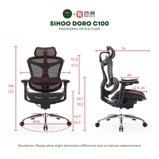 SIHOO Doro C100 Classic Ergonomic Office Chair