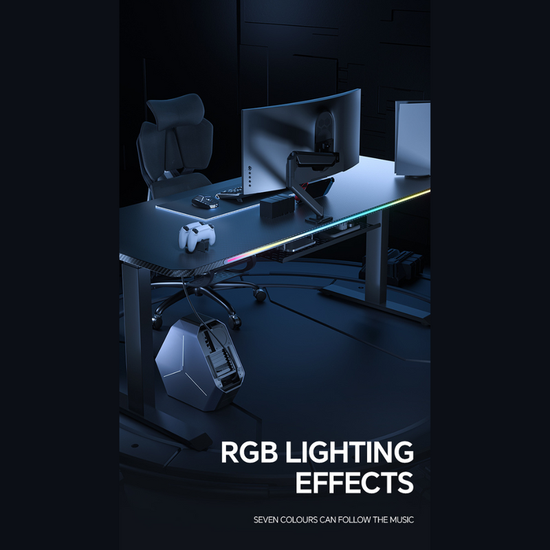 Load image into Gallery viewer, Xallking XD1 Ergonomic Gaming Standing Desk with RGB Lights

