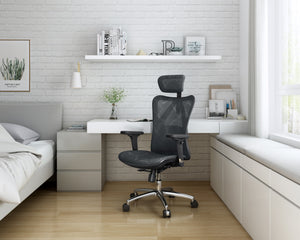 Sihoo M57 Classic Ergonomic Office Chair Black in bedroom workstation