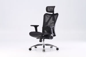 Sihoo M57 Classic Ergonomic Office Chair in Black, angled view