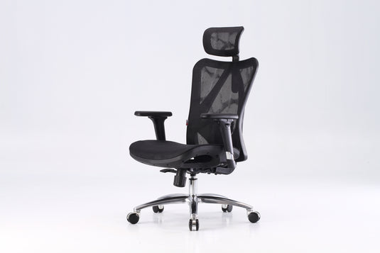 Sihoo M57 Classic Ergonomic Office Chair in Black, angled view