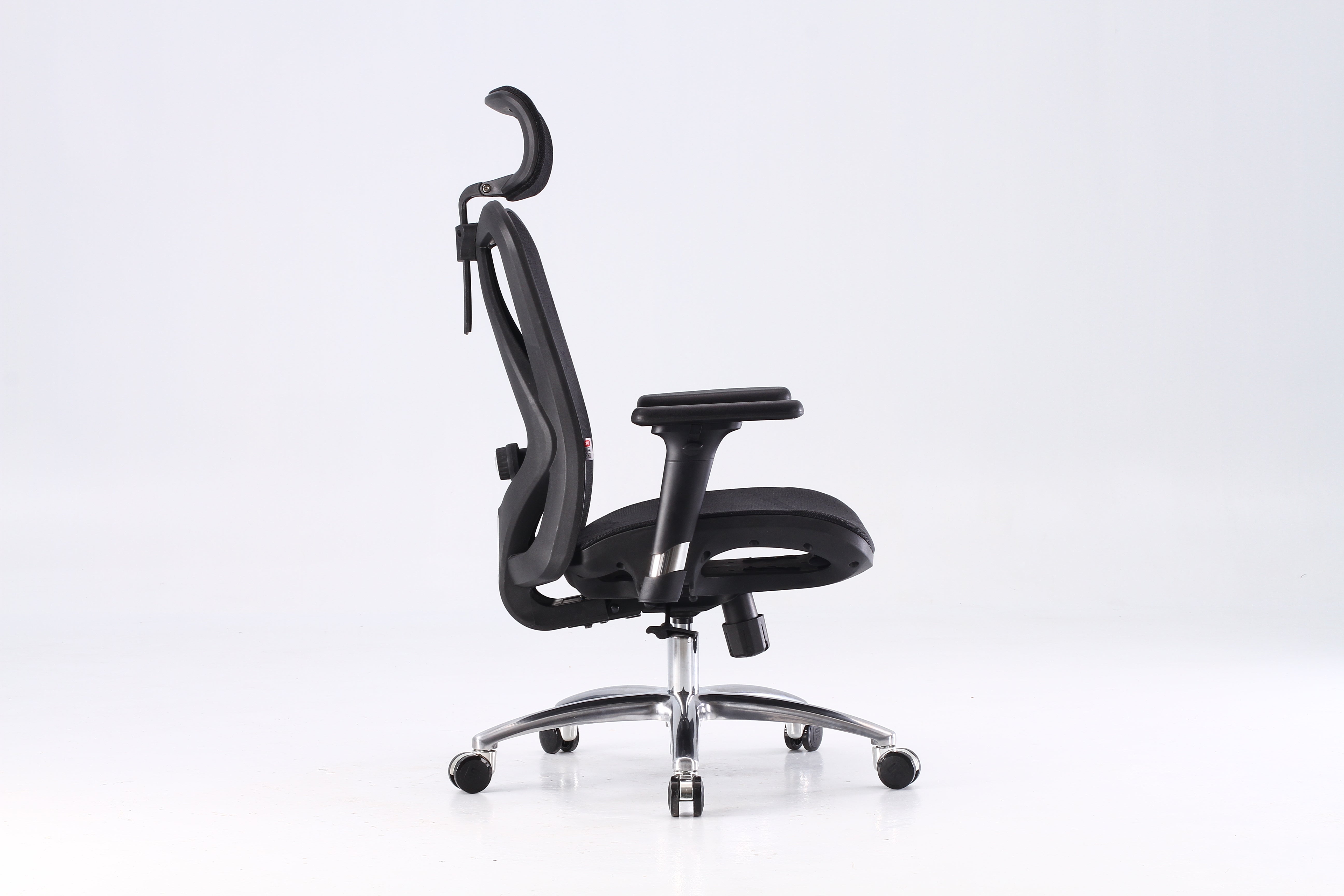 Sihoo M57 Classic Ergonomic Office Chair in Black, side view