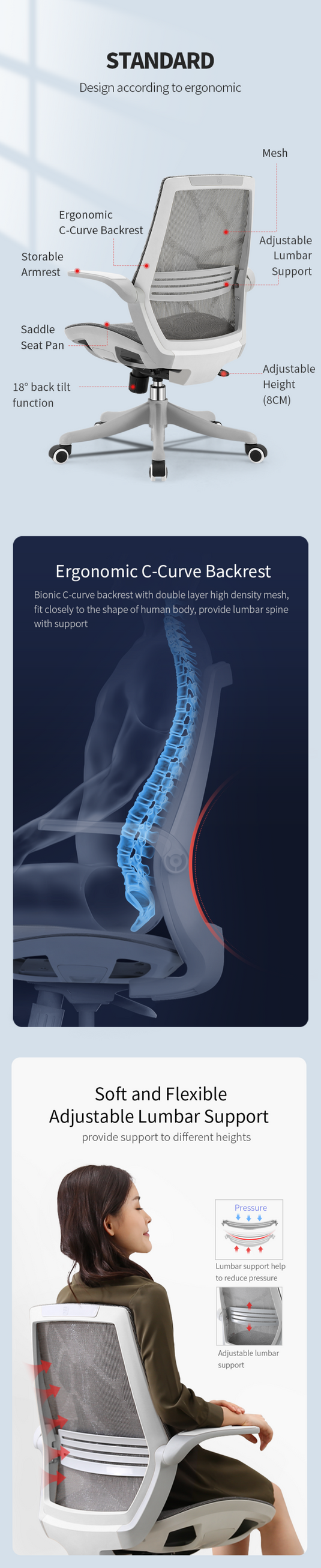 SIHOO M59B Ergonomic Office Chair