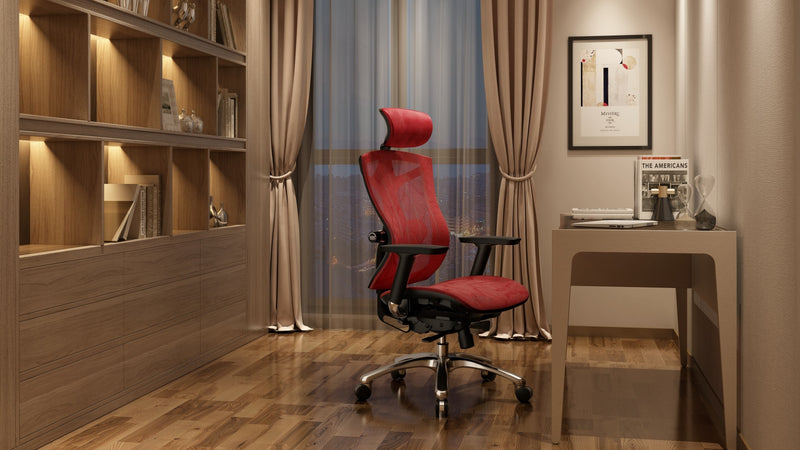 Load image into Gallery viewer, SIHOO V1 Limited Edition RED Ergonomic Office Chair
